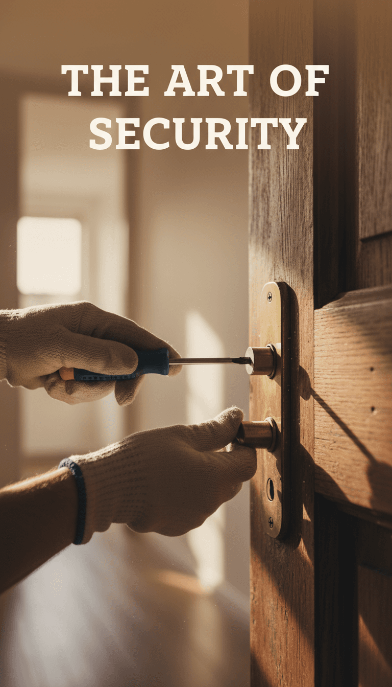 Locksmith rekeying a residential door lock in Toronto